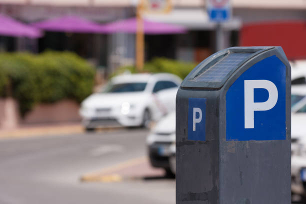 istock car parking sign 1166707188