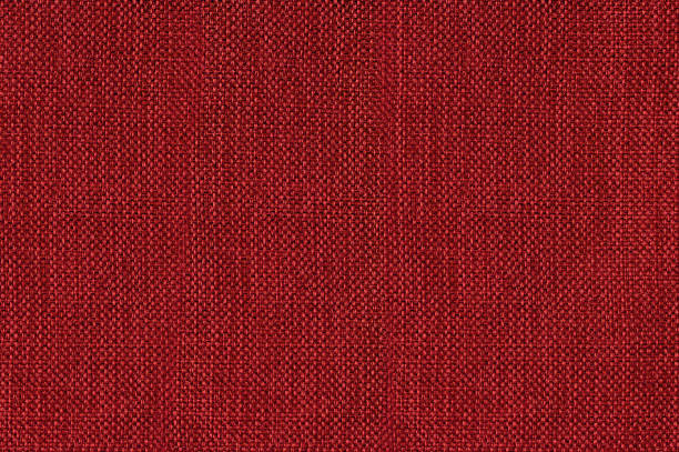 Red cotton linen fabric seamless texture stock photo