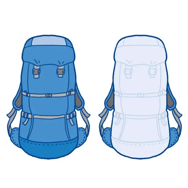 Vector illustration of Mountaineering rucksack