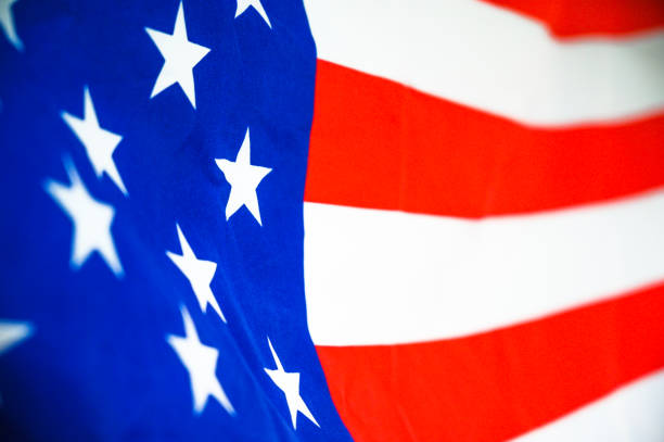 istock America flag waving with the wind for memorial day. 1166726171