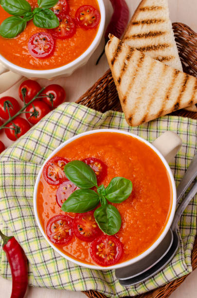 istock Homemade vegetable red cream soup 1166726222