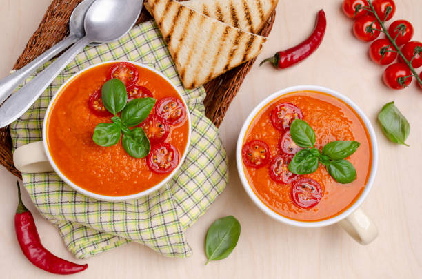 istock Homemade vegetable red cream soup 1166726267