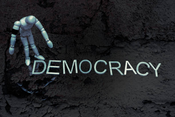 istock Democracy title word. Democratic political process. Reflecting on world politics. 1166728544