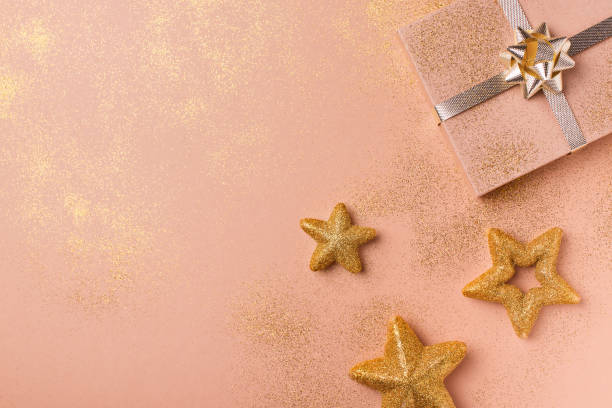 istock Christmas and holiday gold celebration flat lay 1166732041