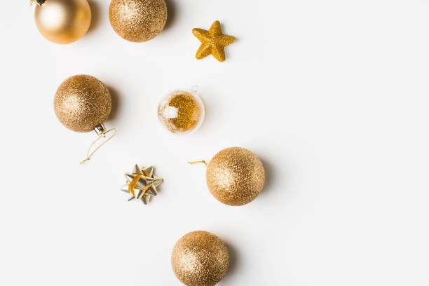 istock Christmas and holiday gold celebration flat lay 1166732164