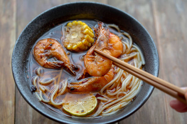 istock homemade roasted shrimp noodles 1166740656