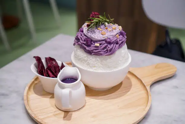 Photo of Purple Sweet Potato Bingsu.