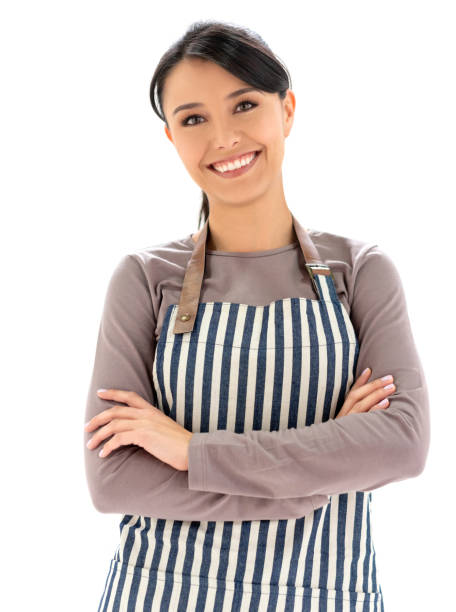 istock Happy Latin American waitress 1166756321