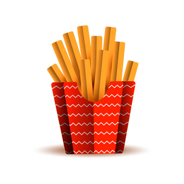 istock Colorful Fast food vector isolated on white background. Fast food hamburger dinner and restaurant paper cut style 1166757457