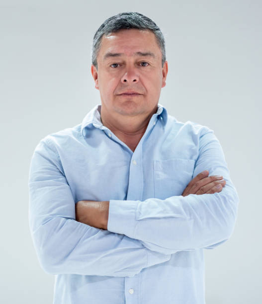 istock Portrait of a serious man in studio 1166759485