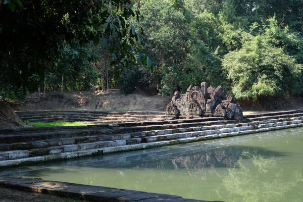 istock Small sanctuary in Cambodia. Medieval Khmer baray. A tropical forest. 1166760725