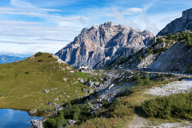 istock Dolomites Mountains, Valparola Pass, Cortina d'Ampezzo, Italy 1166762280