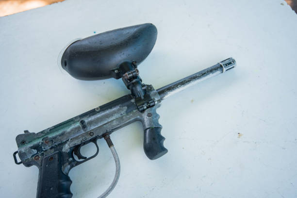 istock paintball gun, paintball equipment 1166763428