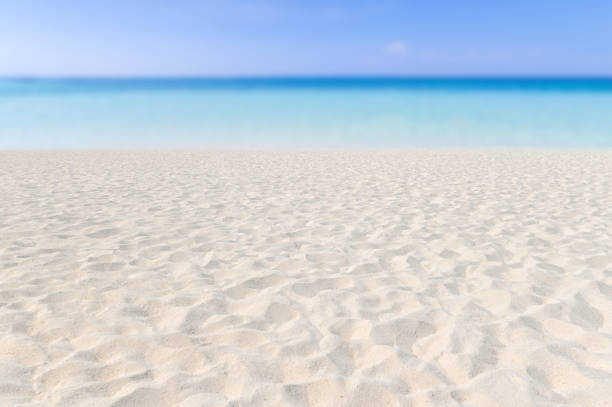 istock Sand on the beach and blue sky as background 1166769311