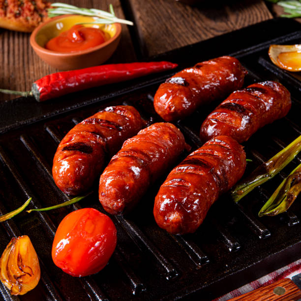 istock Chili chorizo ​​sausage with tomato bruschetta 1166773628