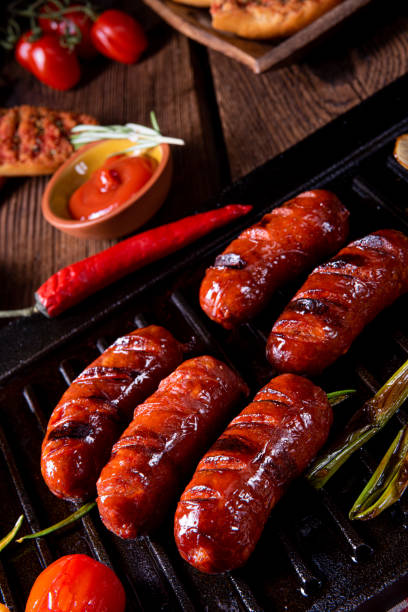 istock Chili chorizo ​​sausage with tomato bruschetta 1166773724