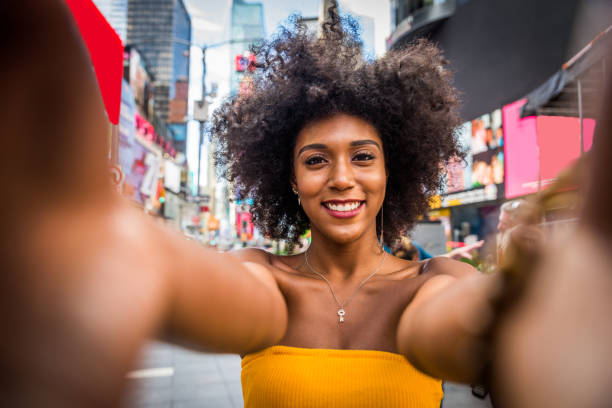 istock Beautiful woman in New York 1166773852