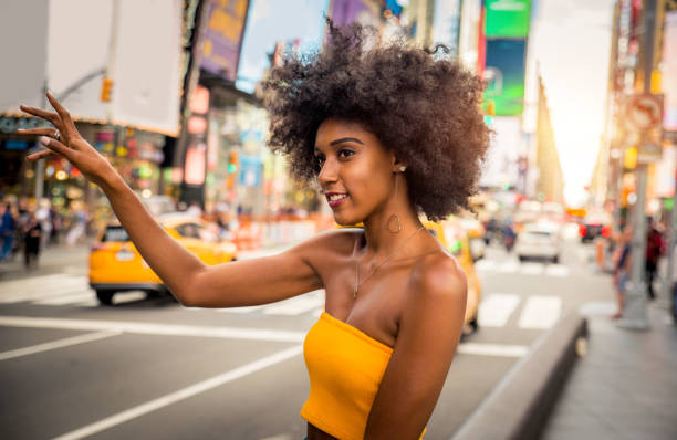 istock Beautiful woman in New York 1166773871