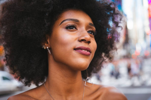 istock Beautiful woman in New York 1166773972