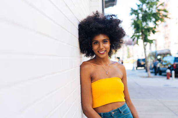 istock Beautiful woman in New York 1166775608
