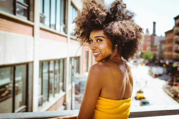 istock Beautiful woman in New York 1166775623