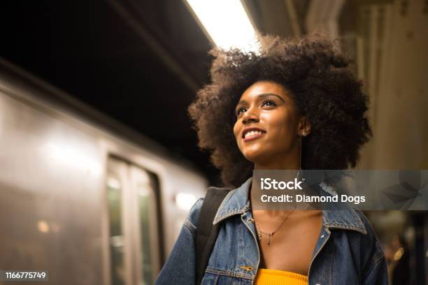 Beautiful Woman In New York Stock Photo - Download Image Now - Women, One Woman Only, African-American Ethnicity