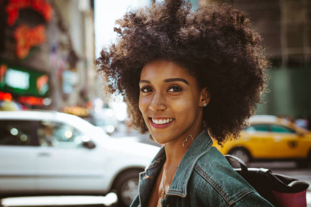 istock Beautiful woman in New York 1166776008
