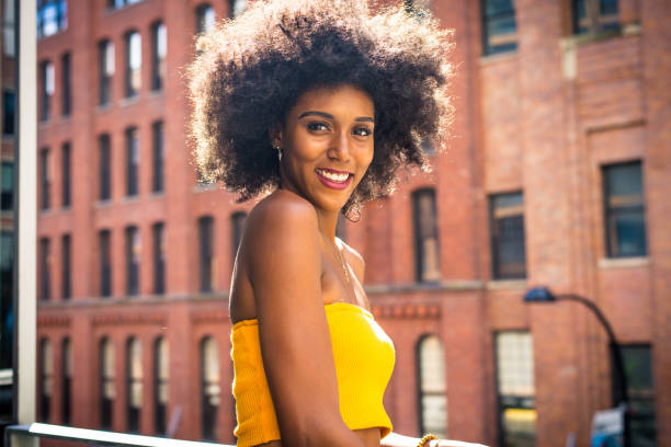 istock Beautiful woman in New York 1166776517