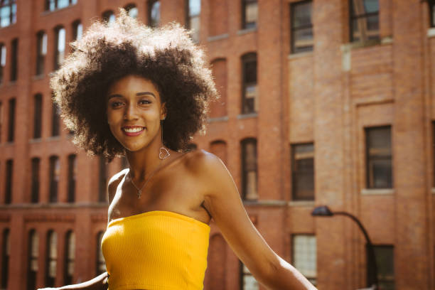 istock Beautiful woman in New York 1166776546