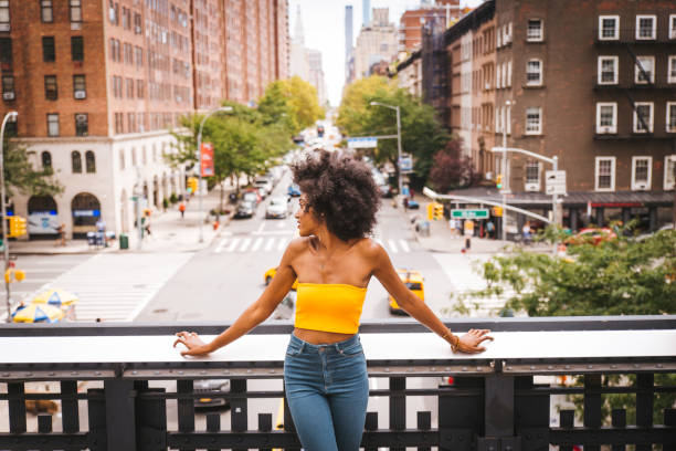 Beautiful woman in New York
