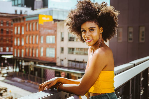 istock Beautiful woman in New York 1166776744