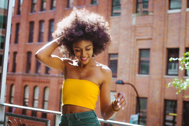 istock Beautiful woman in New York 1166777380