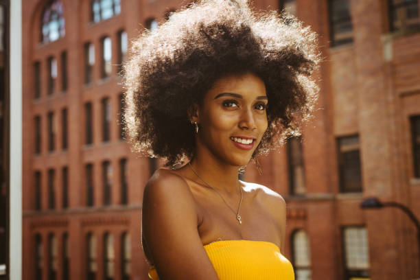 istock Beautiful woman in New York 1166777425