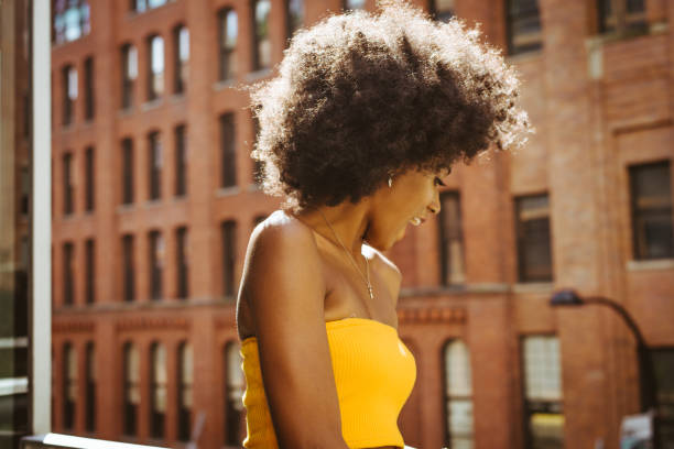 istock Beautiful woman in New York 1166777515