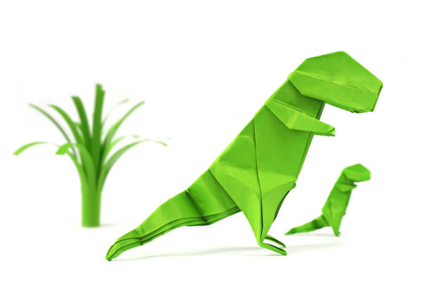 Origami Trex Paper Tyrannosaurus Dinosaur Stock Photo - Download Image Now  - Origami, Dinosaur, Art - iStock