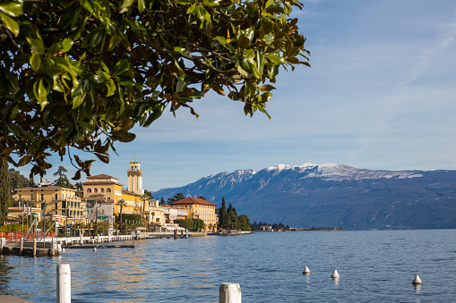 Promenade of the city Gardone Riviera.lake Garda, Italy,Lombardia