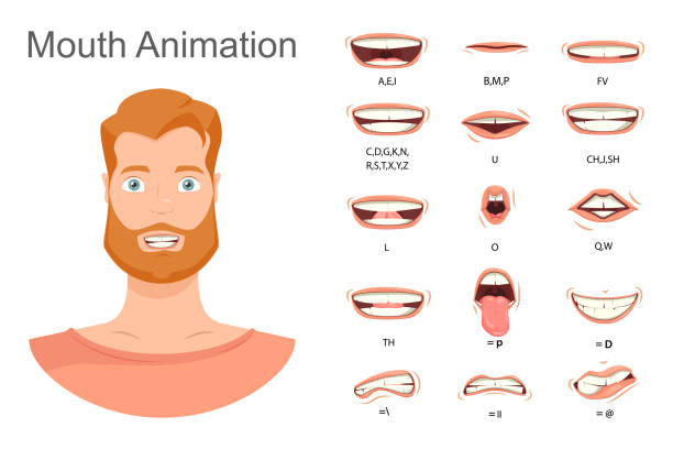 illustrazioni stock, clip art, cartoni animati e icone di tendenza di sincronizzazione labiale maschile - playback