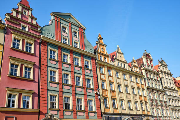 istock Multicolored houses at the market square 1166786639
