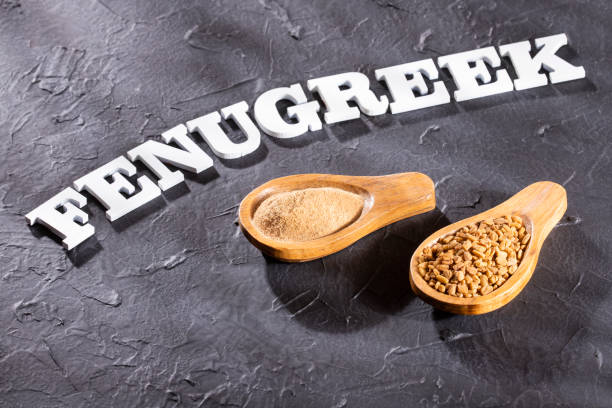 istock organic fenugreek seeds powder - Trigonella foenum - graecum 1166789205
