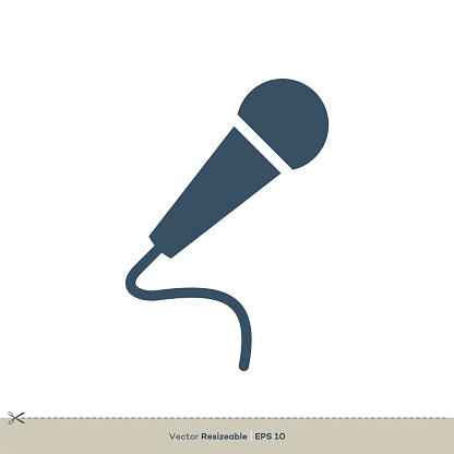 Microphone Icon Vector Logo Template Illustration Design. Vector EPS 10.