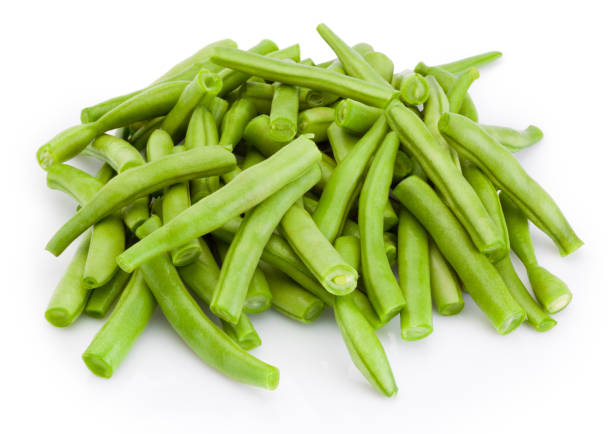 istock Chopped green beans isolated on white background 1166793422