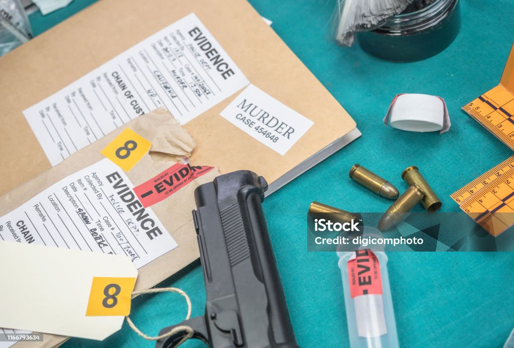 Lab Bullets Criminalistic Laboratory Bullet Shell Analysis Conceptual Image Stock ...