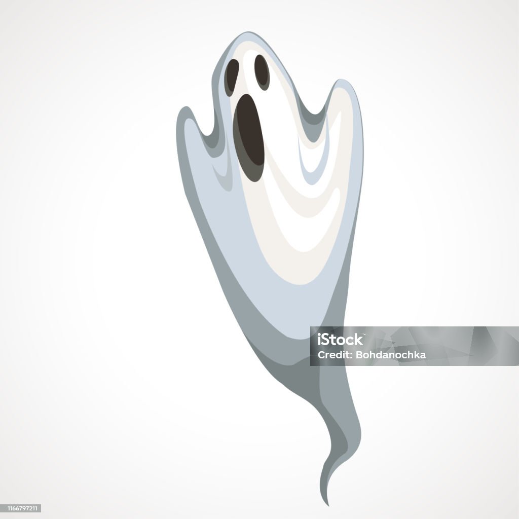 Ilustración de Dibujos Animados Fantasma Blanco Con Ojos Negros Paisaje De  Halloween y más Vectores Libres de Derechos de Arte - iStock
