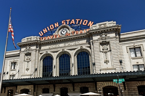 view to union station in Denver