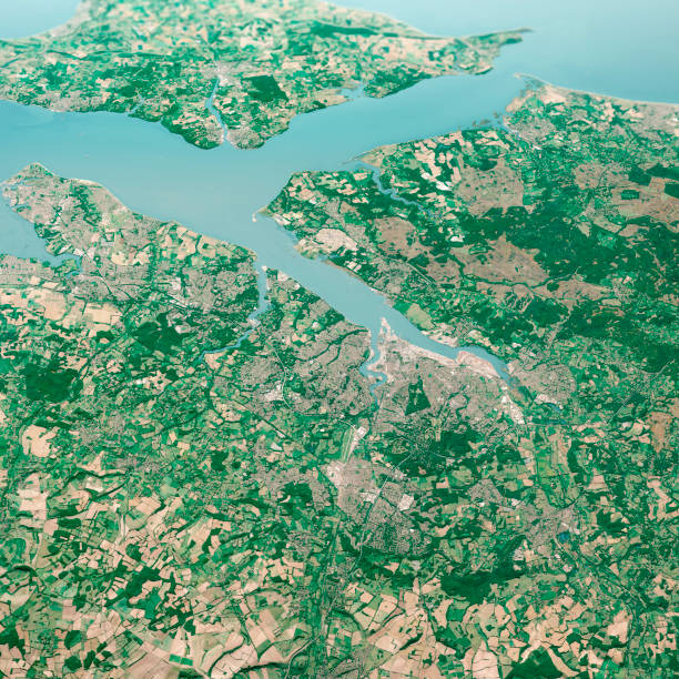 istock Southampton England 3D Render Aerial Landscape View From North Oct 2018 1166801042