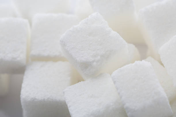 istock Sugar cube food ingredient background, closeup 1166801870