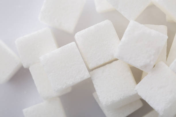 istock Sugar cube food ingredient background, closeup 1166801899