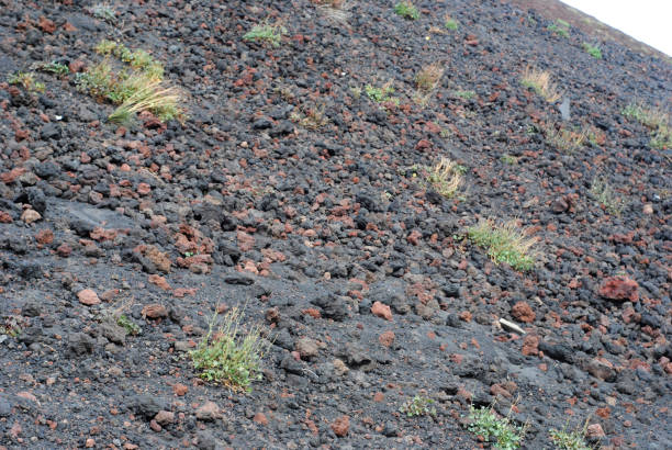 istock slope of a volcano with stones 1166809638