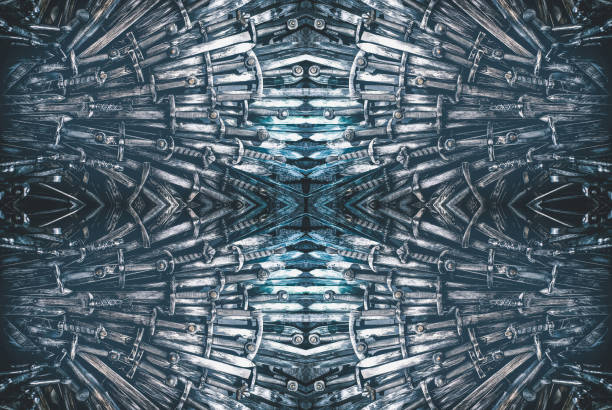 istock Metal knight swords background. The concept Knights. 1166809906