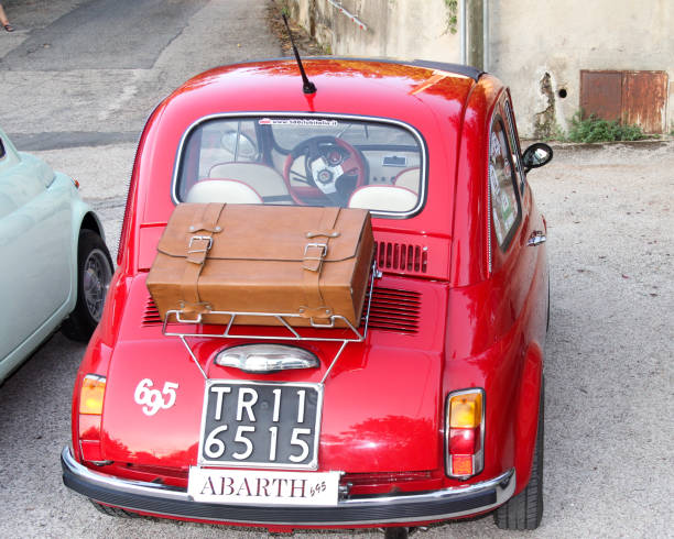 Terni, Italy - 31st July 2016: Fiat 500 car at rally in Miranda. Rallies are held regularly for different makes of car.